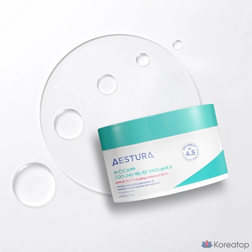 Охлаждающие успокаивающие подушечки Estura Acica 365, pH 4,5, 110 мл, 60 листов, 1 шт.