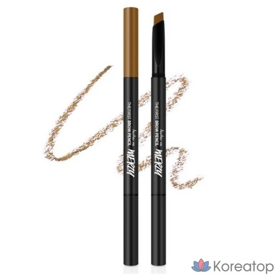 Карандаш для бровей MERZY the First, 0,3 г, цвет B4, оттенок кешью, коричневый, 1 шт.