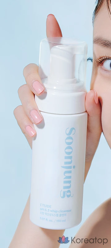 Очищающее средство для лица Etude House Soonjung Mildly Acidic 6.5 Whip Cleanser, 250 мл, 1 шт., фото 4