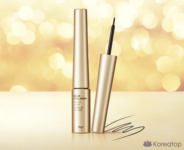 Жидкая подводка для глаз FMGT Gold Collagen, 5,5 г, № 01, черная, 1 шт., фото 8