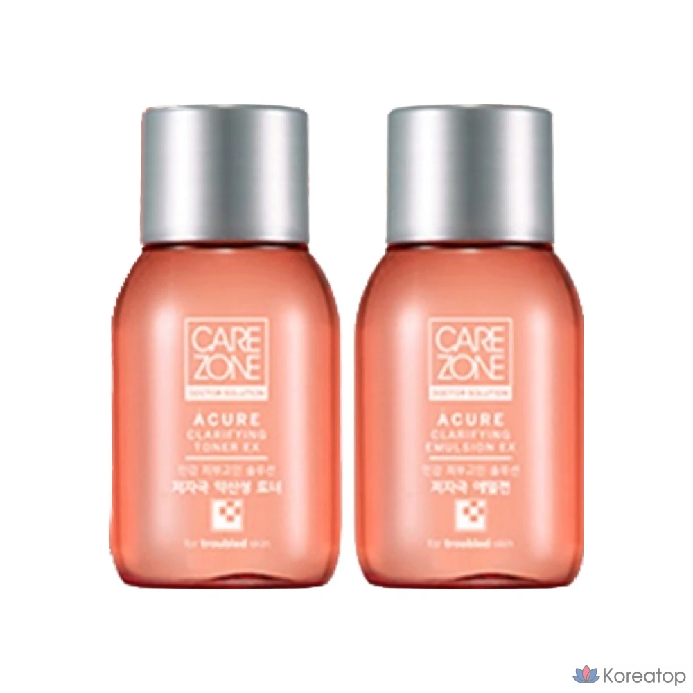 Тоник Carezone Acure Clarifying Toner EX + эмульсия Emulsion EX., фото 6