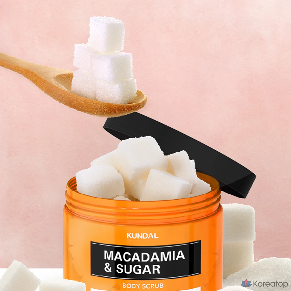 Скраб для тела Kundal с макадамией и сахаром, детская присыпка, 550 г, 1 упаковка