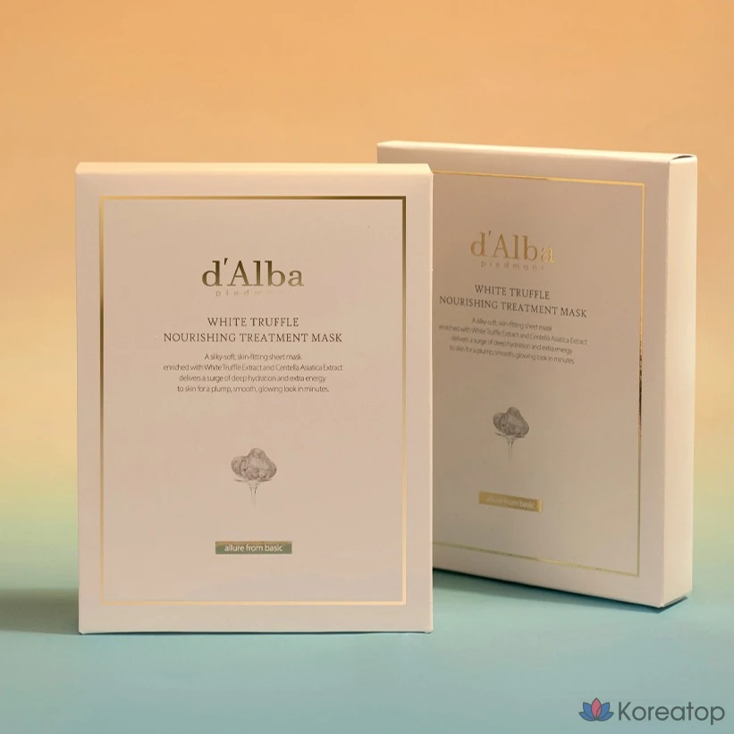 Питательная маска для лица D'alba с белым трюфелем (5 шт.), успокаивающая маска с липосомами чайного дерева и центеллой азиатской (5 шт.), 2 комплекта., фото 4