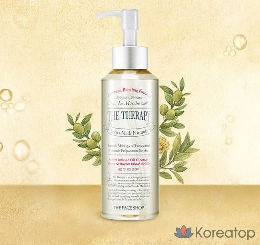 Очищающее средство-сыворотка в масле The Face Shop The Therapy, 225 мл, 1 шт.