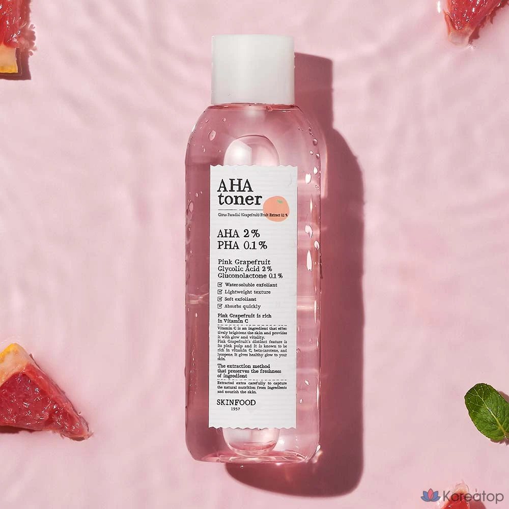 Тоник Skinfood с розовым грейпфрутом и AHA-кислотами, 200 мл, 1 шт.
