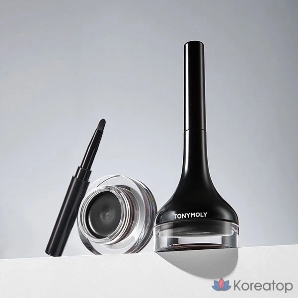 Гелевая подводка для глаз Tony Moly Back с длинной кистью, 0 1, черный № 1, 1 шт.