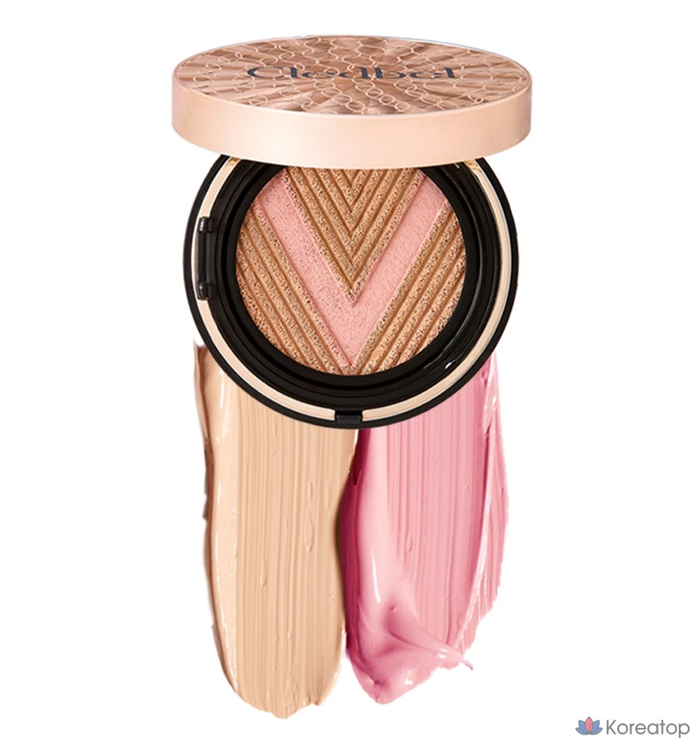 Clédbel Glow Power Lift V Cushion, 13 г, набор сменных блоков, № 21, розовое золото, бежевый, розовое золото, 1 шт., фото 4