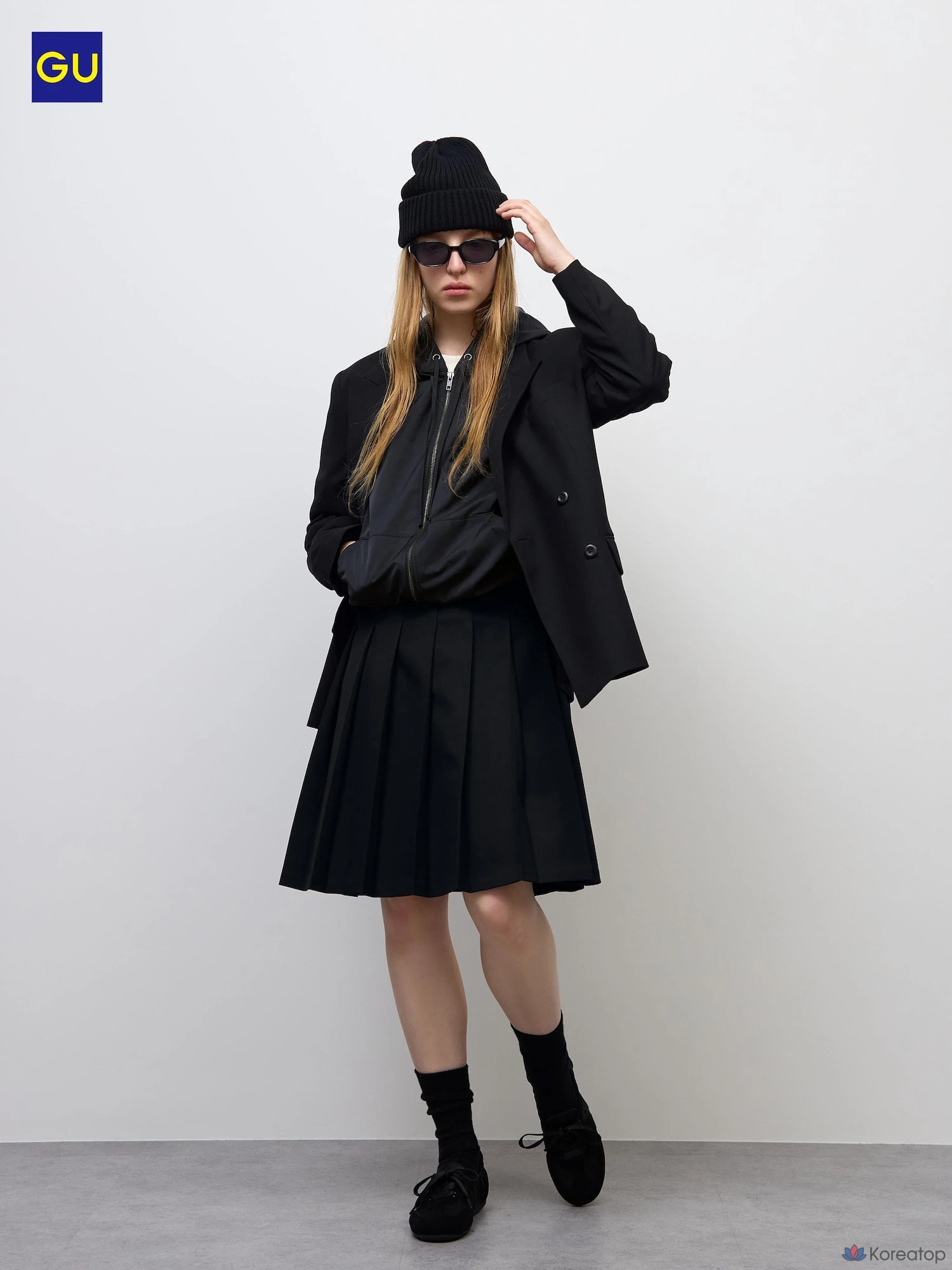 Юбка Uniqlo Side Button Pleated Skirt