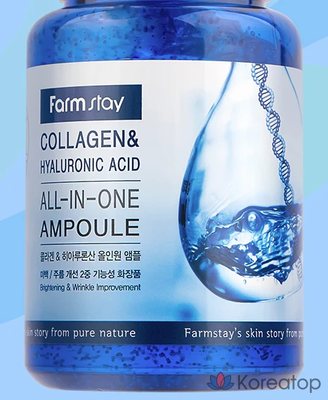 Ампула FarmStay с коллагеном и гиалуроновой кислотой, 250 мл, 1 шт.