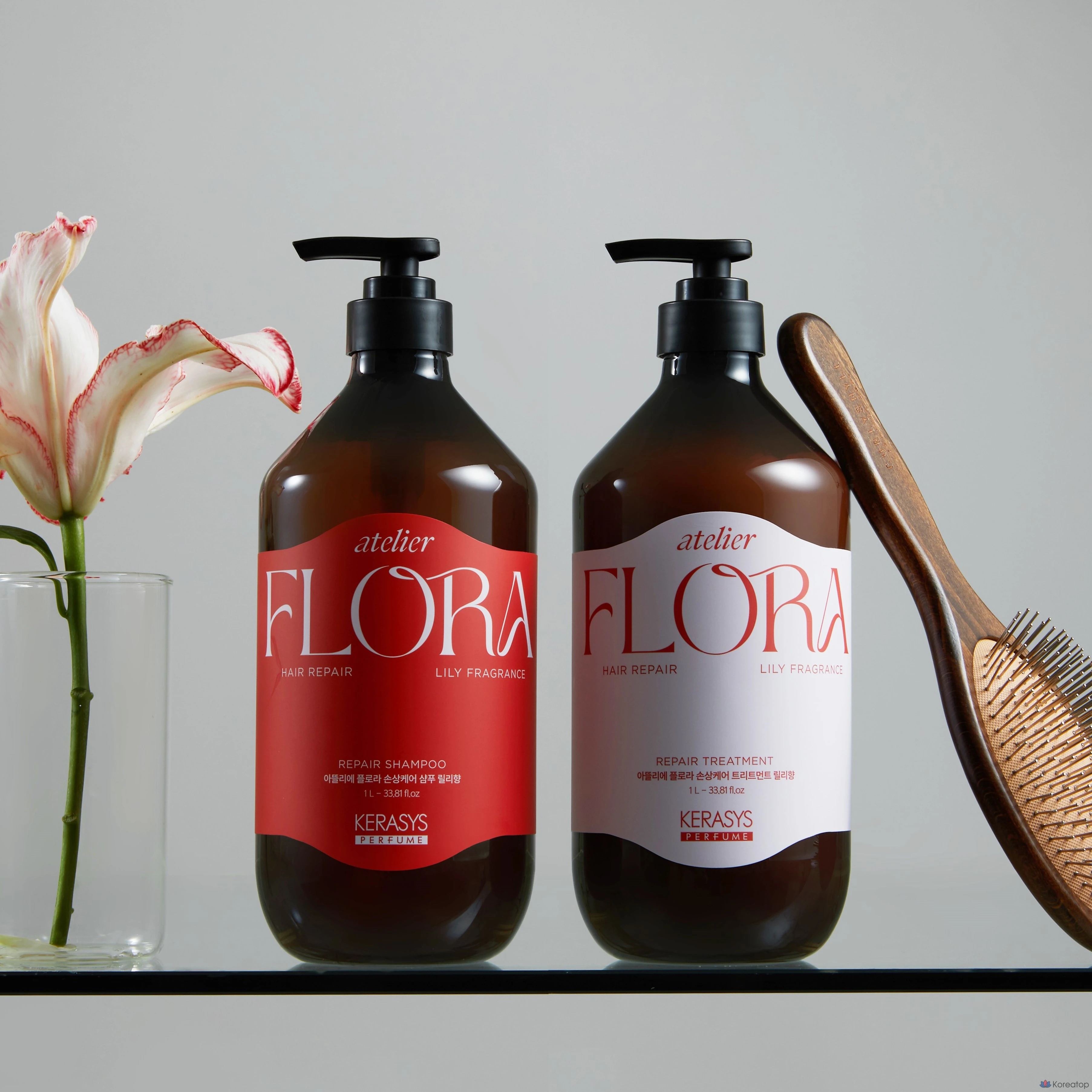 Парфюмерная композиция KeraSys Perfume Atelier Flora Damage Care Fresh Flower Treatment с ароматом лилии, 1 шт., 1 л.