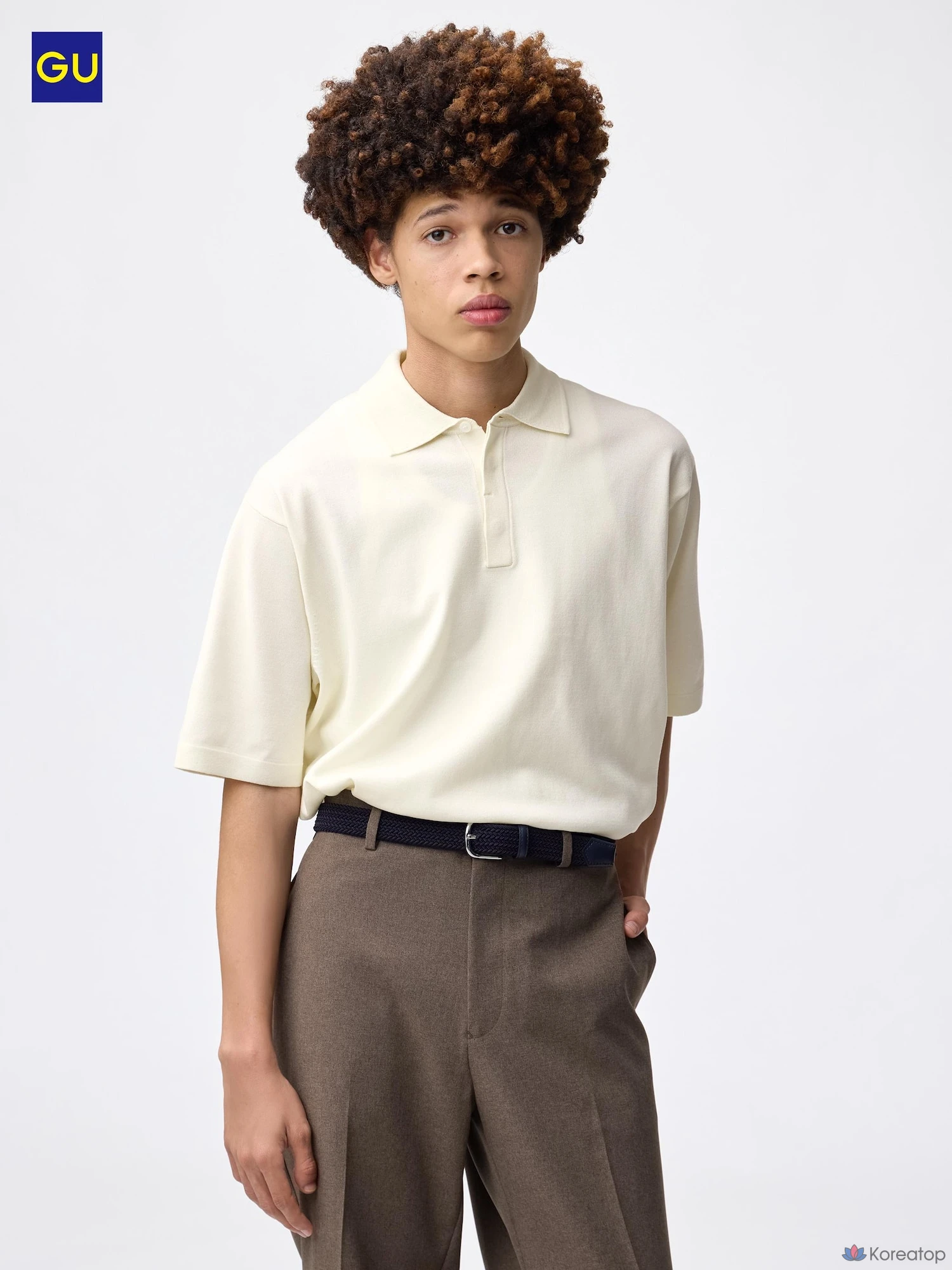 Рубашка поло Uniqlo Washable Knit Polo Shirt (Short Sleeve)
