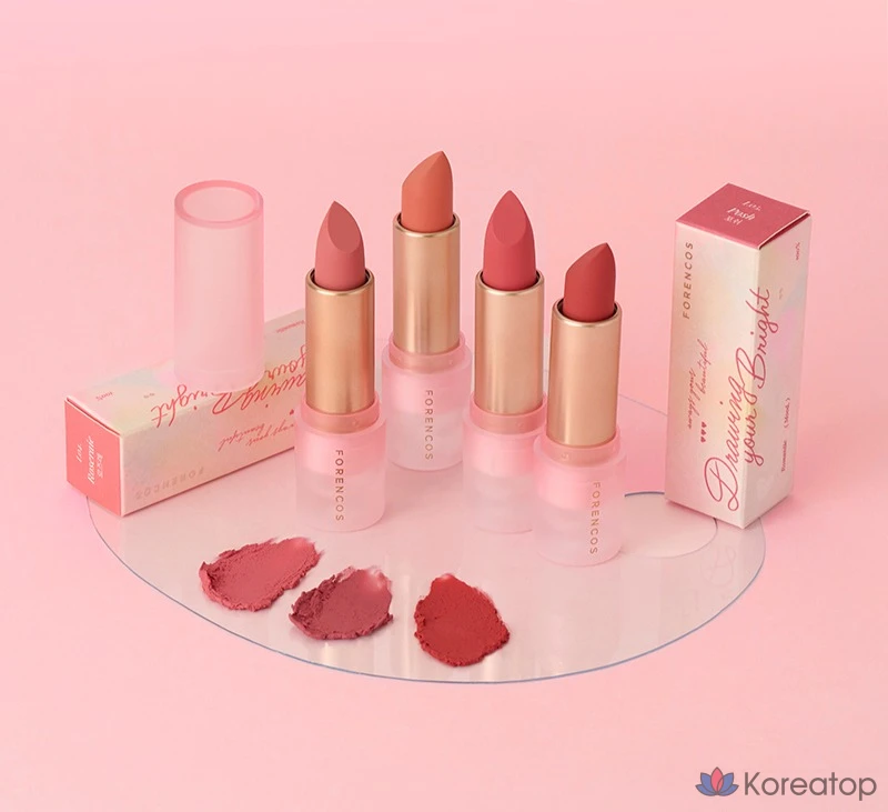 Шифоновая губная помада Forencos All Light Mood, 1 шт., 3,8 г, L04 Rosere, фото 3