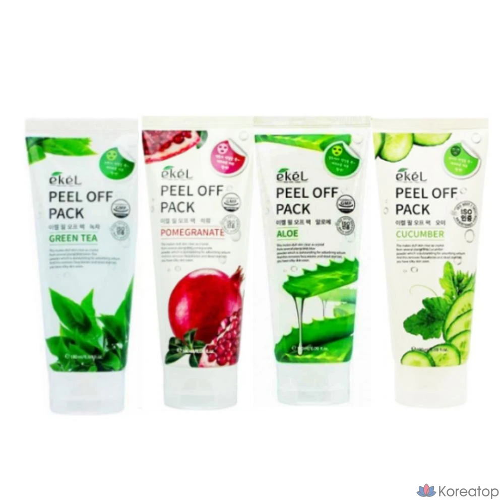 Пилинг-маска Ekel Peel Off Pack Green Tea, 180 мл, 1 шт., фото 9