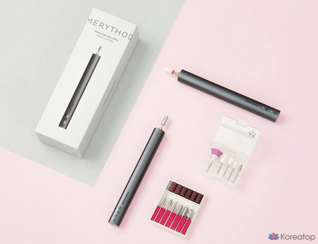 Набор для ухода за ногтями Merythod Care: корпус + 6 насадок, 2 набора, разные цвета., фото 7