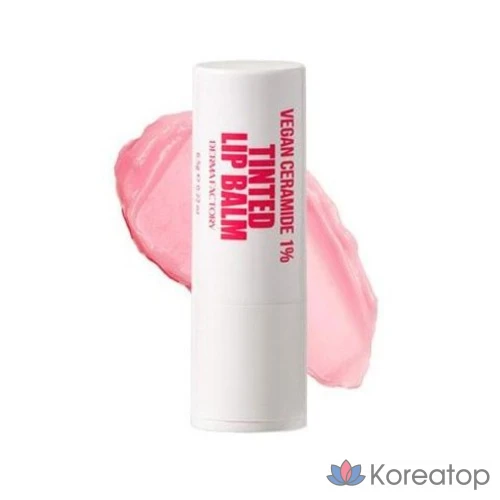 Derma Factory EDLP Веганский тонирующий бальзам для губ с 1% керамидами, розовый, 6,5 г, 1 шт., фото 2