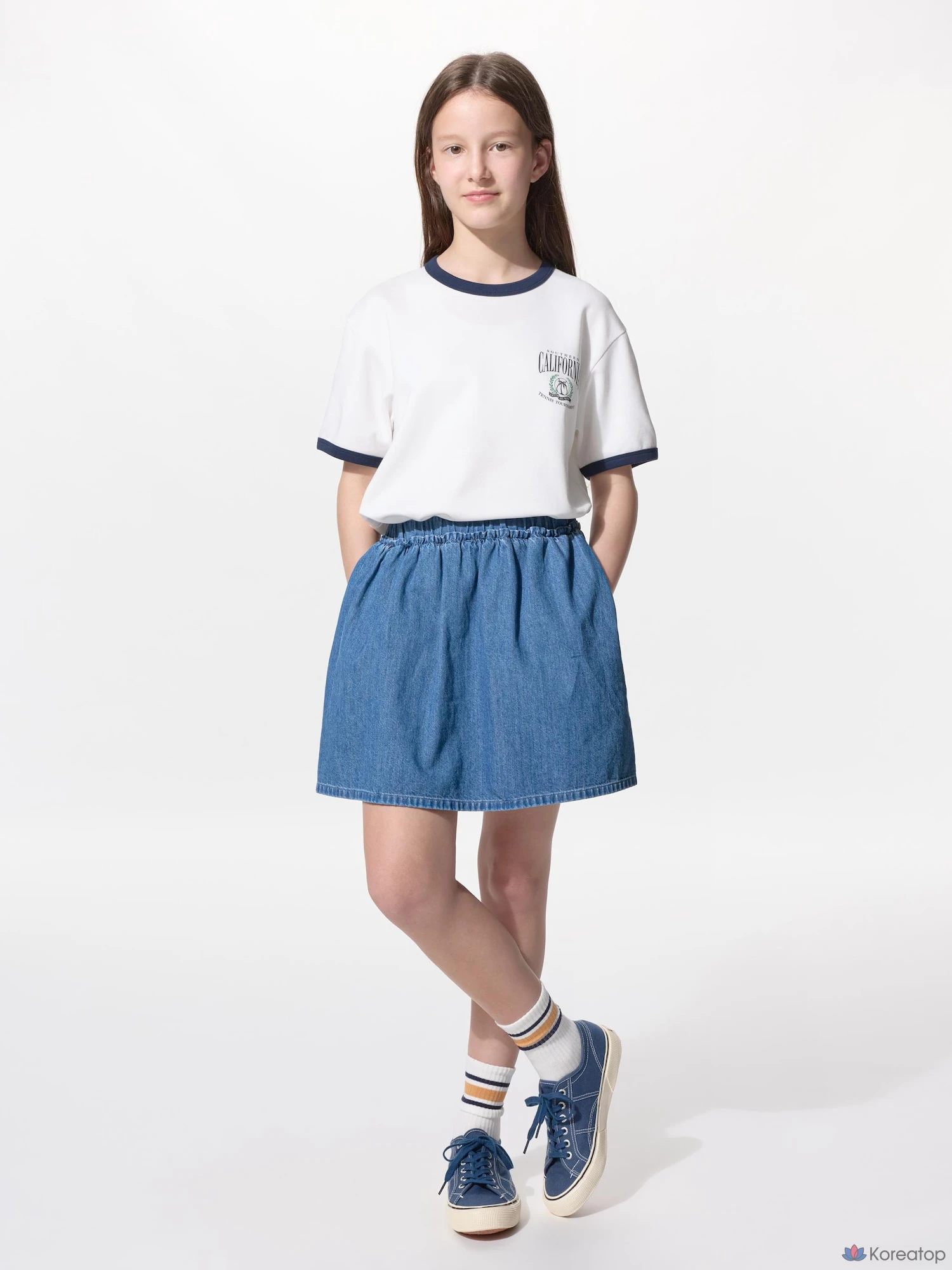 Юбка-шорты для девочек Uniqlo Denim Mini Skorts