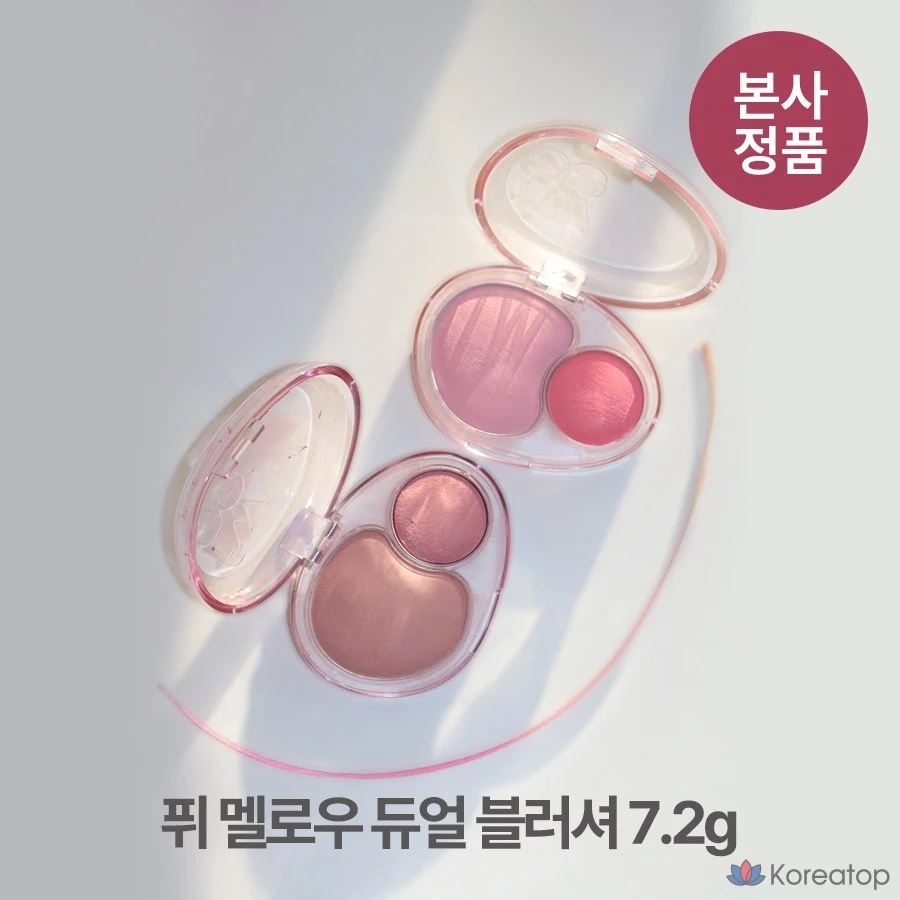 Румяна Pew's Adhering Mellow Dual Blusher 7.2g, матовые, глянцевые, стойкие, без пудры, цвет #_JuicySmile, 1 шт.