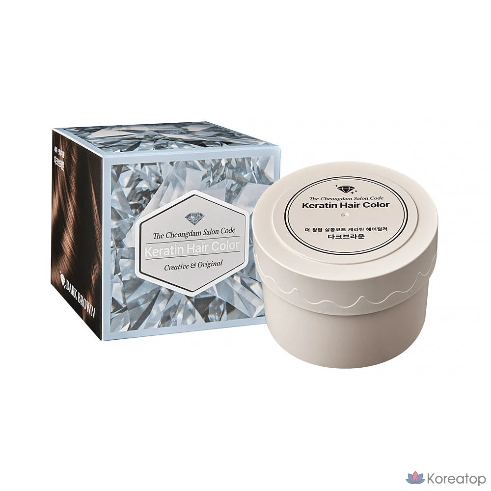 Краска для волос Cheongdam Salon Code Keratin Hair Color, темно-коричневая, 1 шт., фото 2