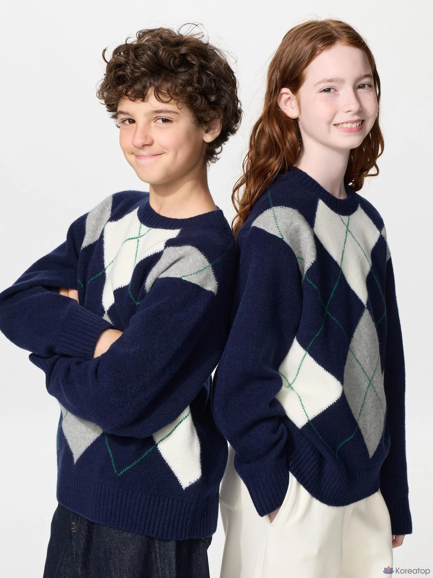 Свитер детский Uniqlo Souffle Yarn Sweater Argyle