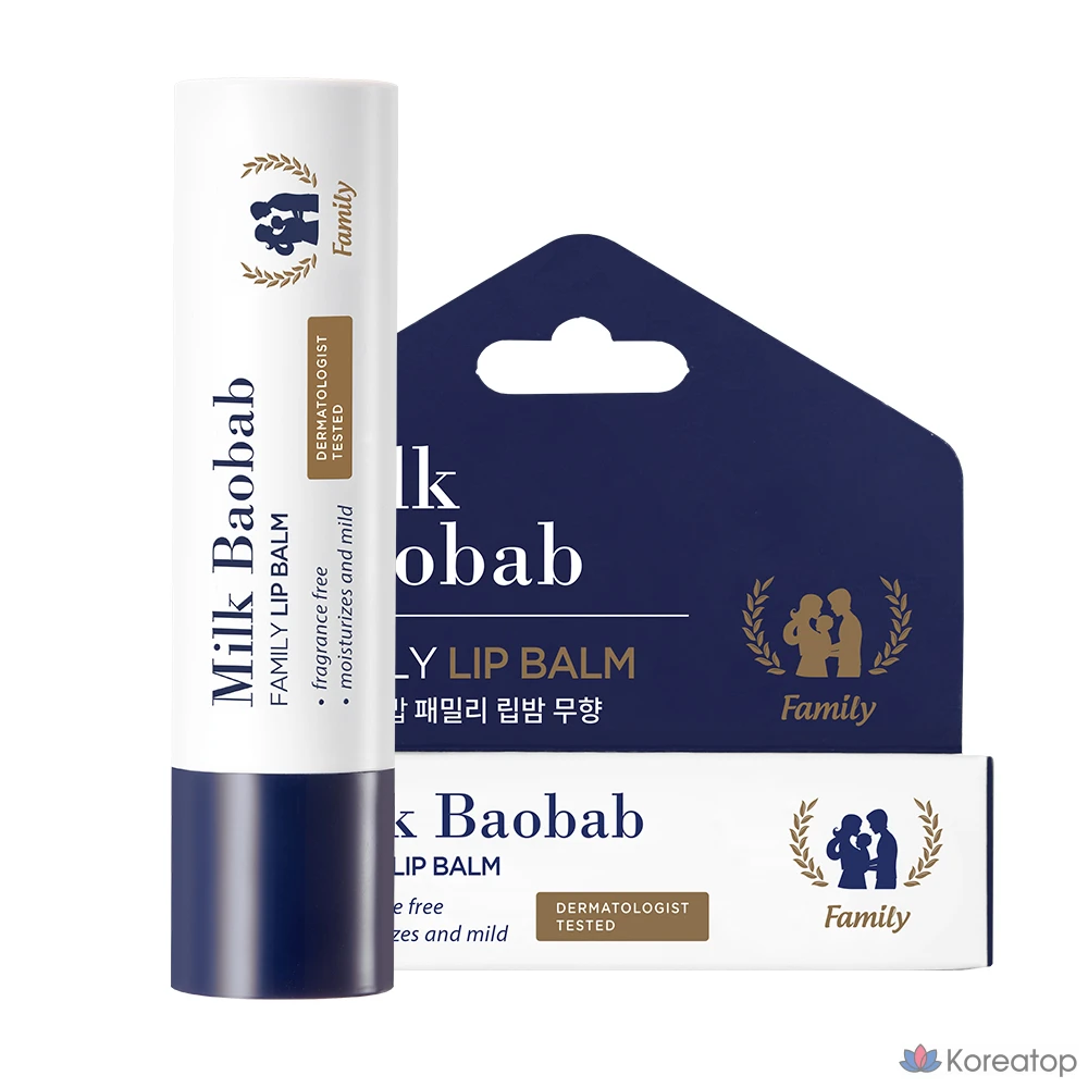 Бальзам для губ Milk Baobab Family, без запаха, 3,5 г, 1 шт.