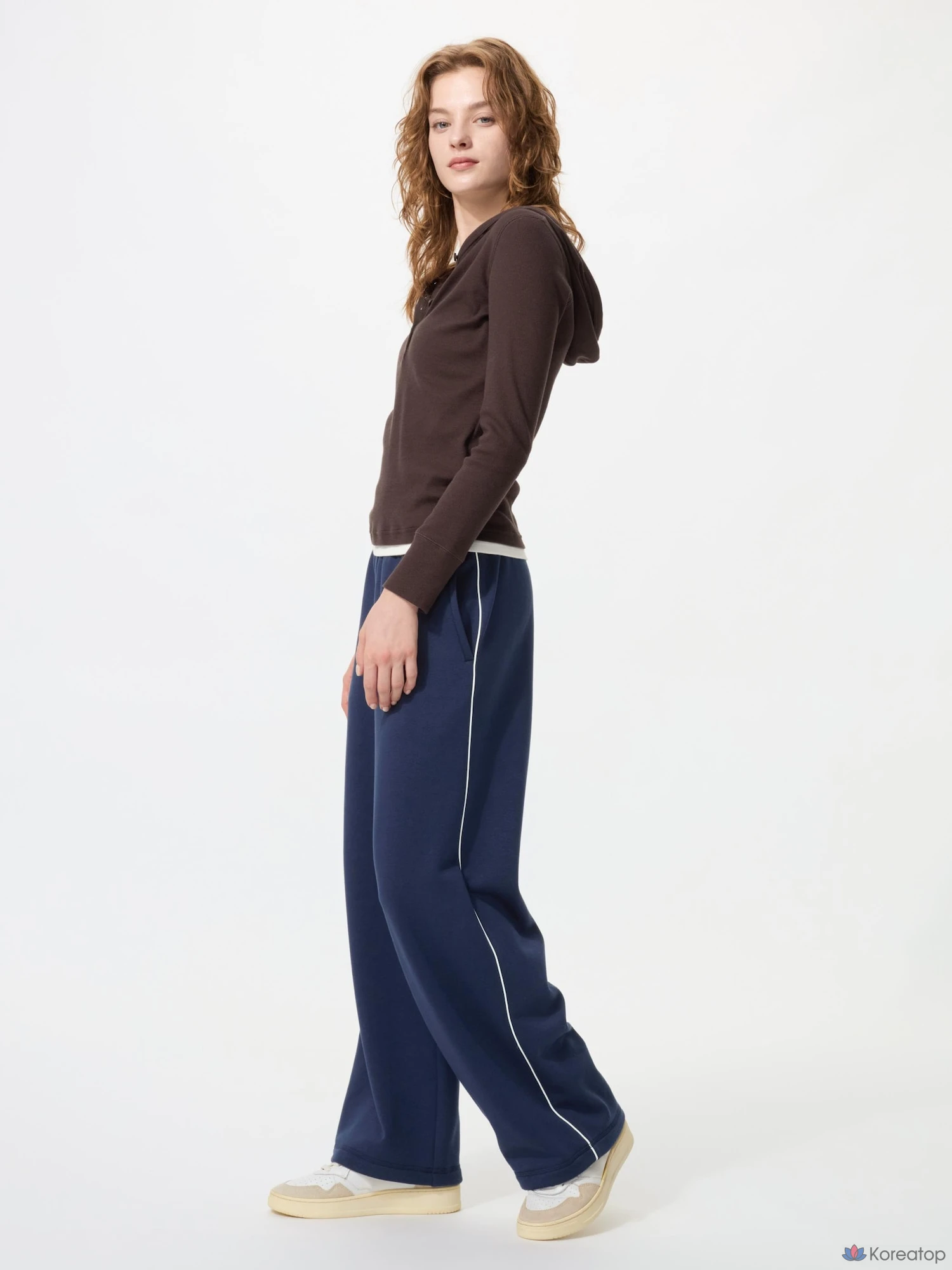 Брюки Uniqlo Warm Boa Sweat Wide Pants, длина 69–72 см