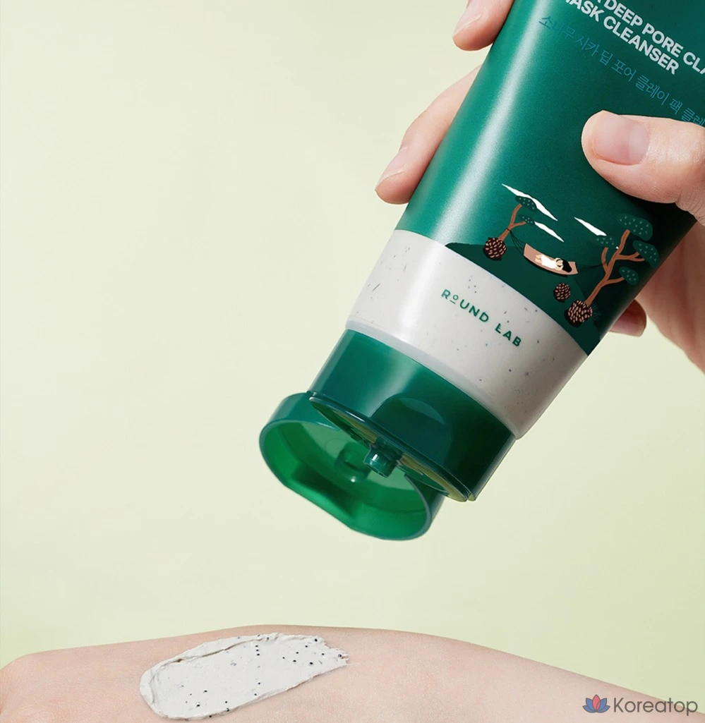 Очищающая маска для лица Round Lab Pine Cica Deep Pore Clay Pack Cleanser, 1 шт., 150 мл