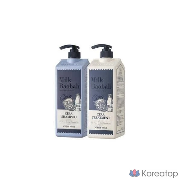 Шампунь Milk Baobab Cera 1200 мл + Средство для ухода Cera Treatment 1200 мл (Белый мускус)