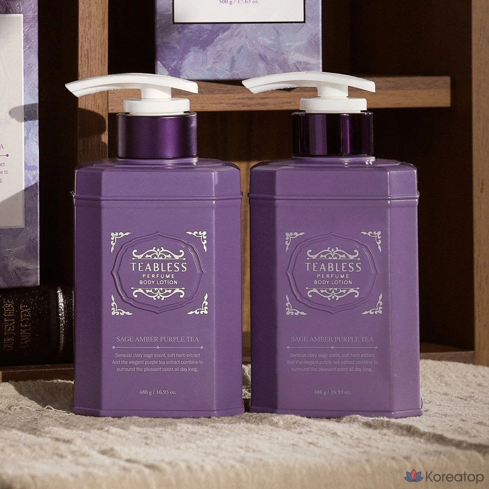 Лосьон для тела TEABLESS с ароматом фиолетового чая, цветочно-древесный, 480 г, 1 шт.