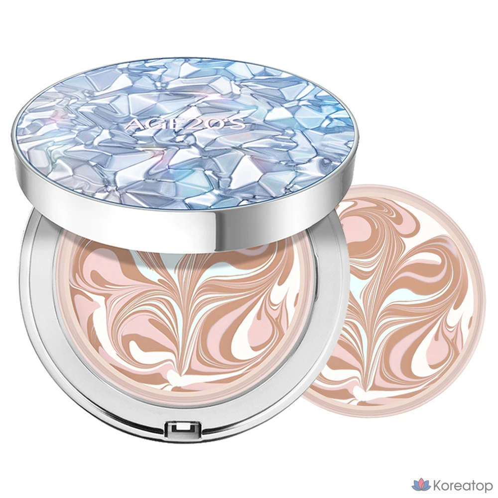 Кушон-фундамент AGE 20S Essence Pact Aura Cushion Foundation, оттенок 21 Light Beige, 14 г + рефил, 1 шт.