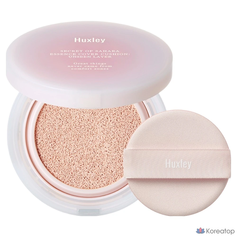 Тональный крем-кушон Huxley Essence Cover Unseen Layer Cushion, 12 г, оттенок 01 Desert Peach, 1 шт.