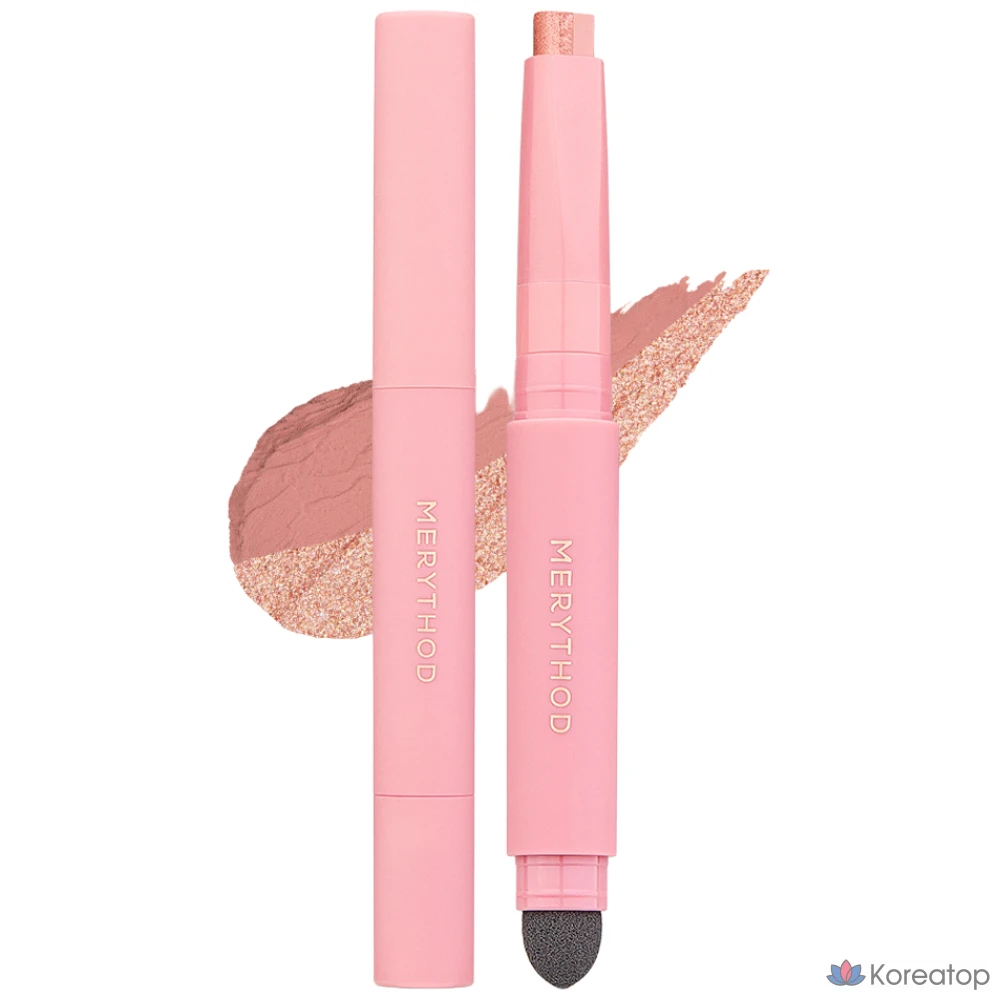 Двухцветные тени для век Merythod, оттенок 06 «Рыжевато-розовый», 1 шт.