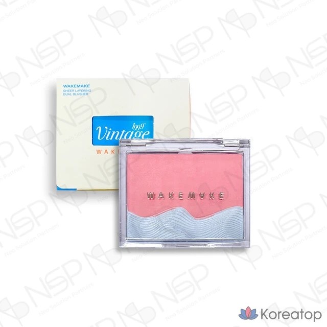 Румяна WAKEMAKE Sheer Layering Dual Blusher, 06. Blue Surf, 1 шт.