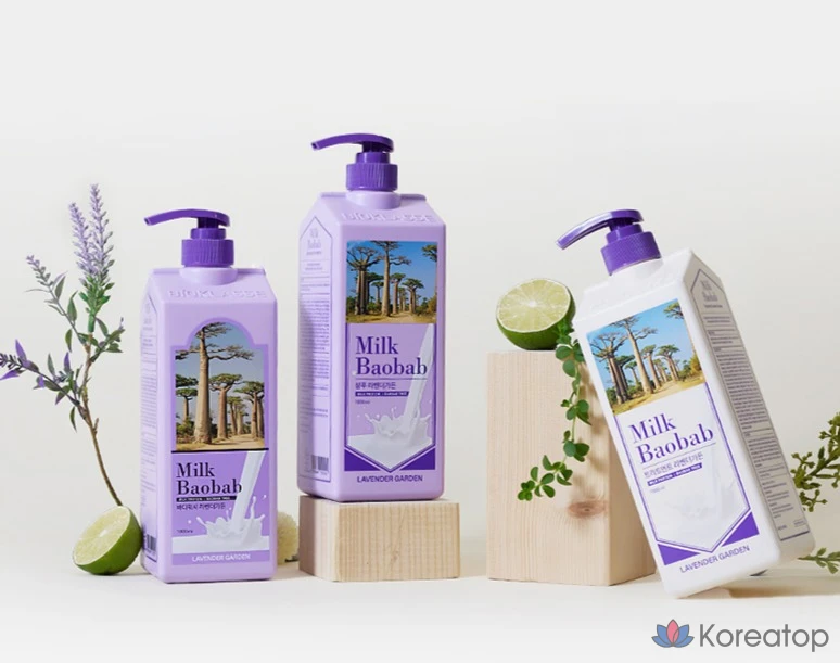 Гель для душа Milk Baobab с ароматом лаванды, 1 л, 1 шт.