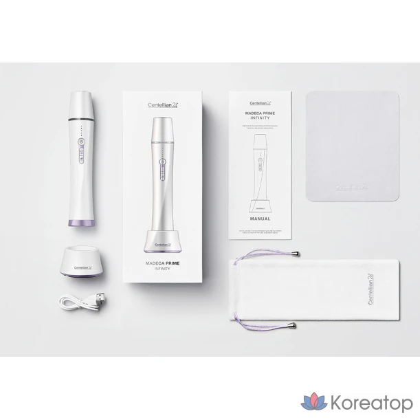 Ультразвуковой прибор для ухода за кожей Centellian24 Madeca Prime Infinity, белый., фото 3