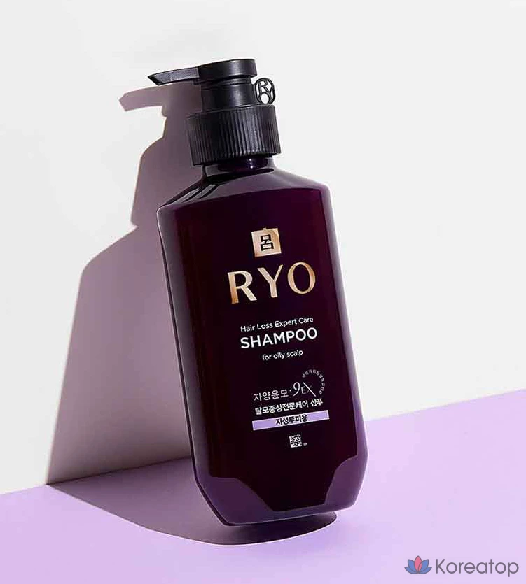 Шампунь Ryo Yangyunmo 9EX для лечения выпадения волос при жирной коже головы, 400 мл, 1 шт.