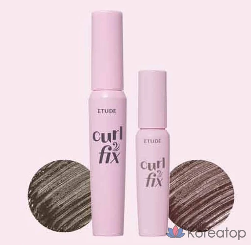 Тушь для ресниц Etude House Curl Fix Mascara Mini, 4 г, 1 шт., черный цвет., фото 4