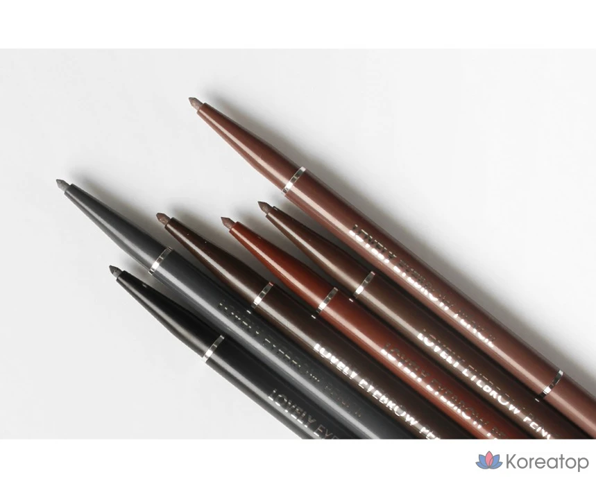 Карандаш для бровей Tony Moly Lovely Eyebrow Auto Pencil, оттенок 05 Black Brown, 1 шт., фото 4