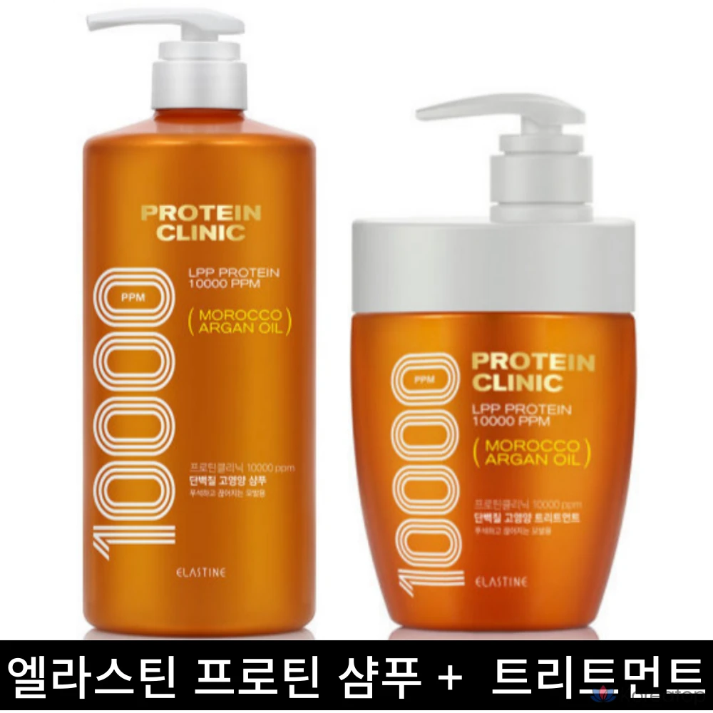 Высокопитательный шампунь Elastine Protein Clinic 1000 мл + средство для ухода 700 мл, 1 комплект