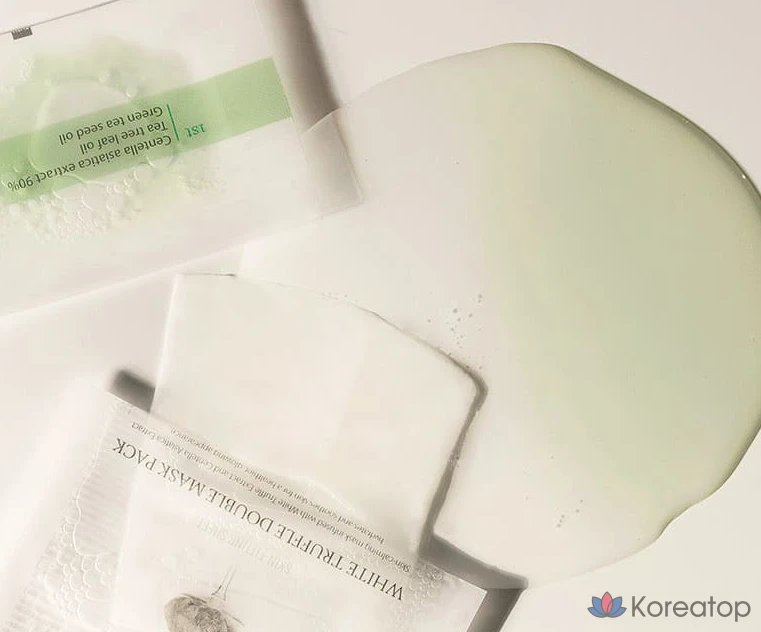 Набор из двух увлажняющих масок D'alba White Truffle Double Soothing Moisturizing Mask Pack (20 пенсов) + балансирующий веганский гель для умывания 3 мл (5 пенсов), 1 шт.