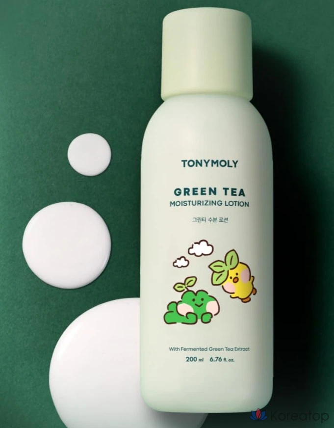 Увлажняющий лосьон для тела Tony Moly Line Friends Minini с зеленым чаем, 1 шт., 200 мл