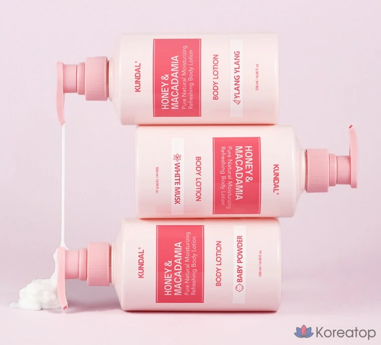 Лосьон для тела Kundal Honey &amp; Macadamia Pure Body Lotion, аромат белого мускуса, 500 мл, 1 шт.