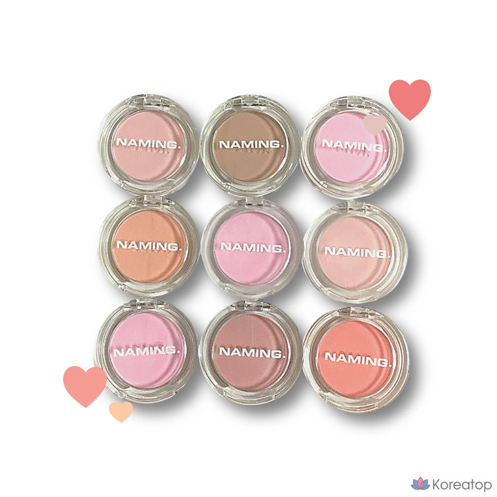 Румяна NAMING Fluffy Powder Blush, Bashful (светло-персиковый), 1 шт.