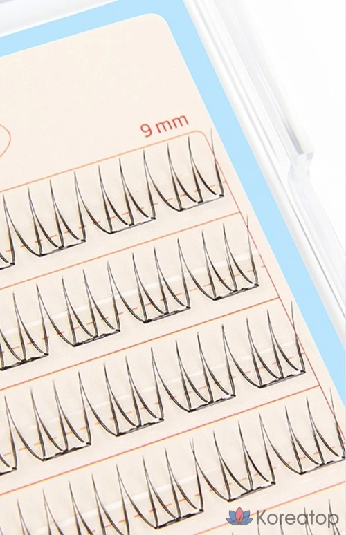 Накладные ресницы Corinco TokTok Hara без клея, 10 мм, 1 шт., черные.