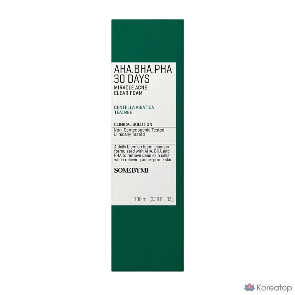 Пенка для умывания Some By Mi AHA BHA PHA 30 Days Miracle Acne Clear Foam, 100 мл, 1 шт.