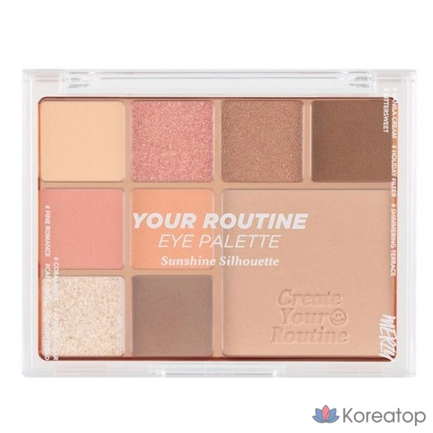 Палетка теней для век MERZY Your Routine Eye Palette, № 01 Sunshine Silhouette Color, 1 шт.
