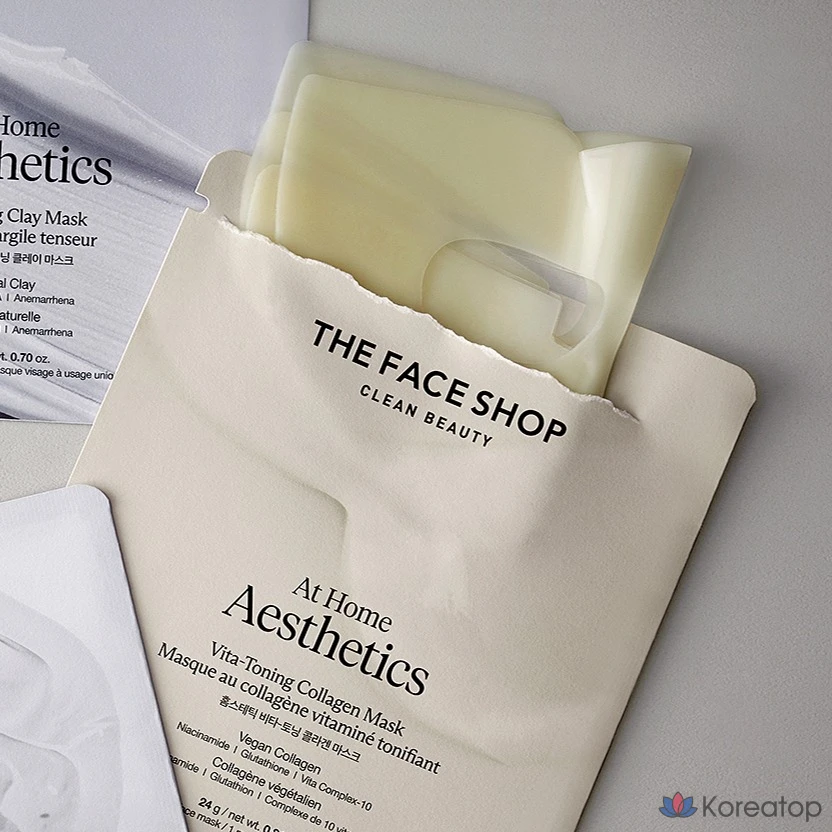 Тонирующая коллагеновая маска для лица The Face Shop Home Aesthetic Vita, 24 г, 1 упаковка, 1 шт.