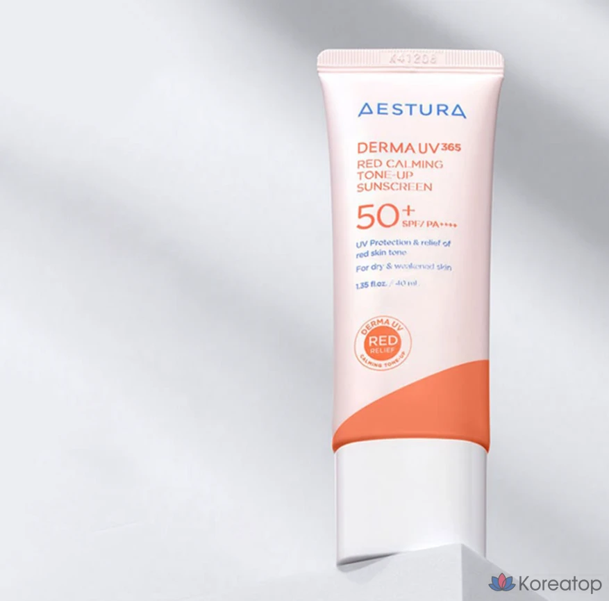 Солнцезащитный крем Estura Derma UV 365 Red Soothing Tone-Up Sunscreen SPF50+ PA++++, 40 мл, 1 шт.