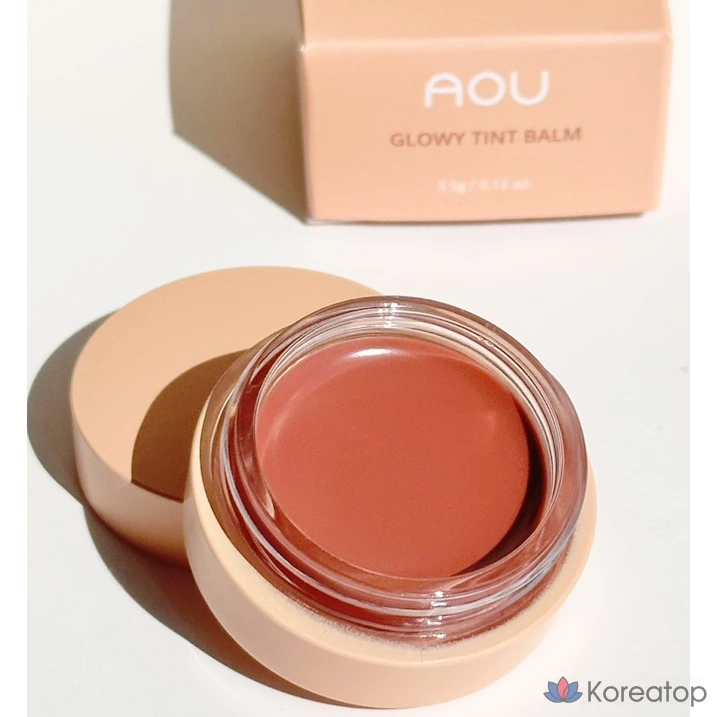 Блестящий бальзам для губ Glossy Lip Glow Glow Tint Balm 06 со вкусом арахиса, 3,5 г, 1 шт.