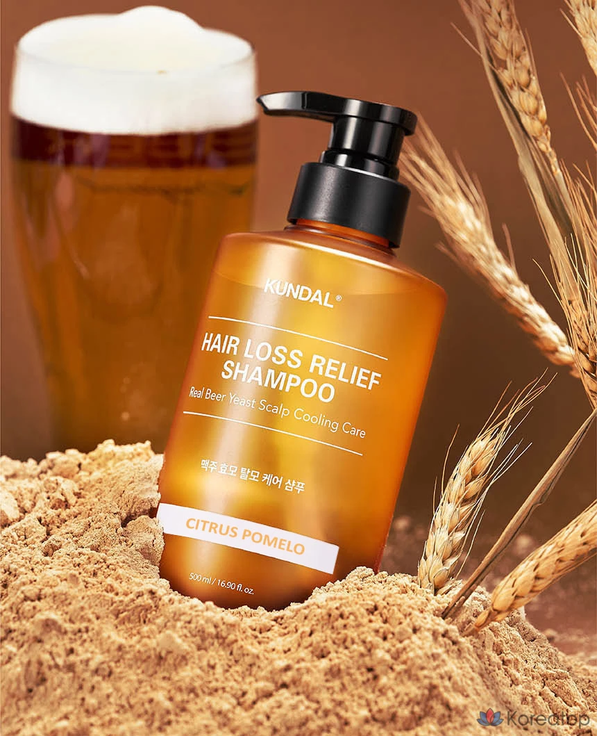 Шампунь против выпадения волос Kundal с пивными дрожжами, аромат цитруса и помело, 500 мл, 1 шт.