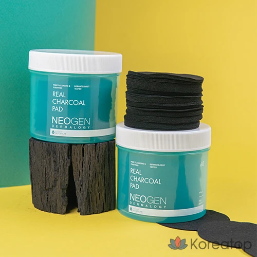 Угольная подушечка Neogen Real Charcoal, 60 листов, 1 упаковка